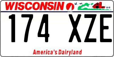 WI license plate 174XZE