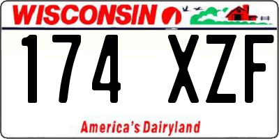 WI license plate 174XZF