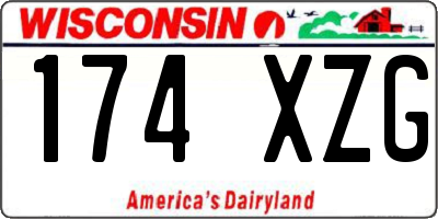 WI license plate 174XZG