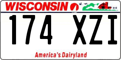 WI license plate 174XZI