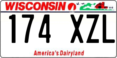 WI license plate 174XZL