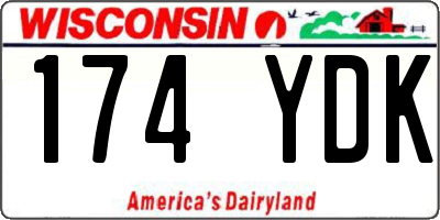 WI license plate 174YDK