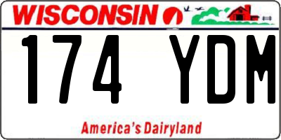 WI license plate 174YDM