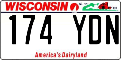 WI license plate 174YDN