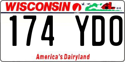 WI license plate 174YDO