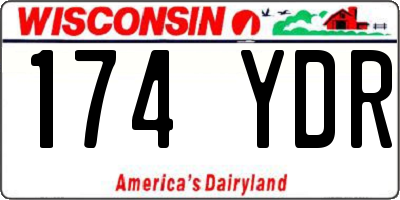 WI license plate 174YDR