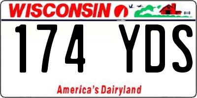 WI license plate 174YDS