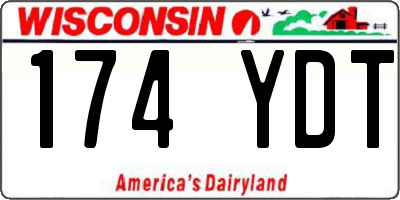 WI license plate 174YDT