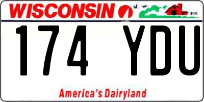 WI license plate 174YDU