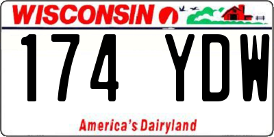 WI license plate 174YDW