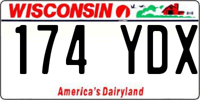 WI license plate 174YDX