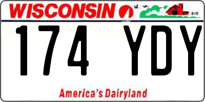WI license plate 174YDY