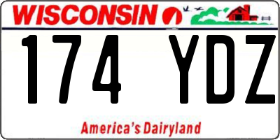 WI license plate 174YDZ