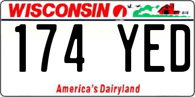 WI license plate 174YED