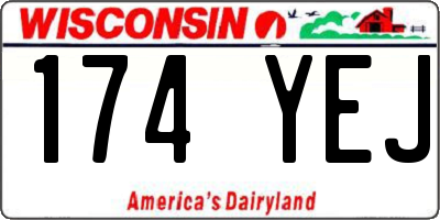 WI license plate 174YEJ