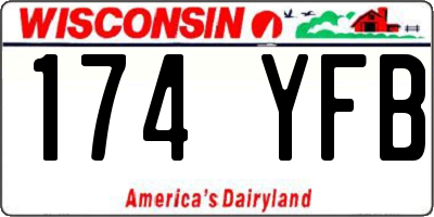 WI license plate 174YFB