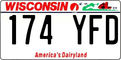 WI license plate 174YFD