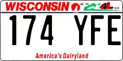 WI license plate 174YFE