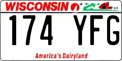 WI license plate 174YFG