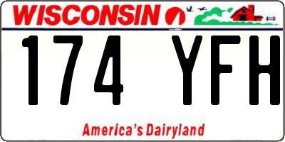 WI license plate 174YFH