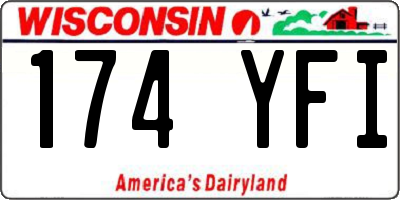 WI license plate 174YFI