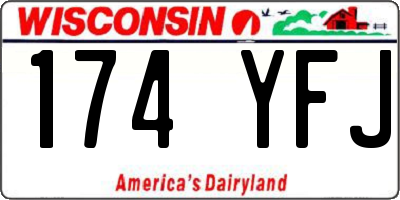 WI license plate 174YFJ