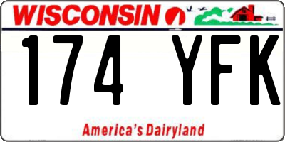 WI license plate 174YFK