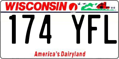 WI license plate 174YFL