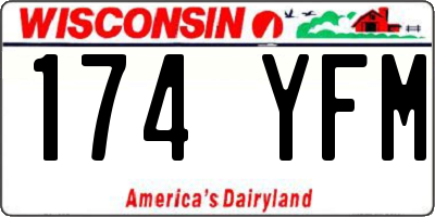WI license plate 174YFM