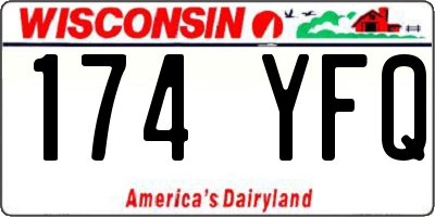 WI license plate 174YFQ