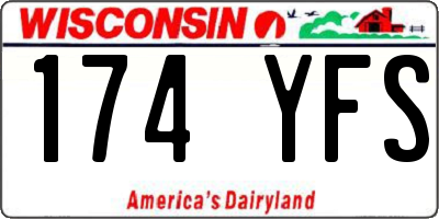 WI license plate 174YFS