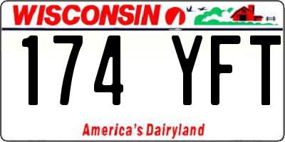 WI license plate 174YFT