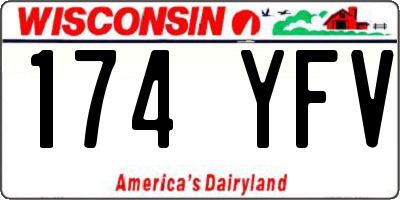 WI license plate 174YFV