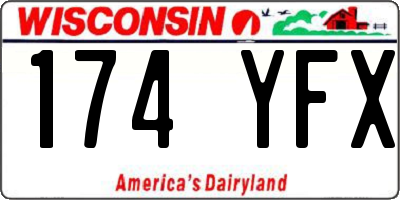 WI license plate 174YFX