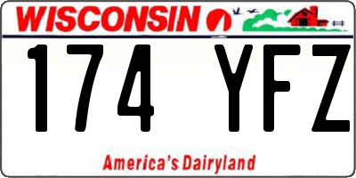 WI license plate 174YFZ