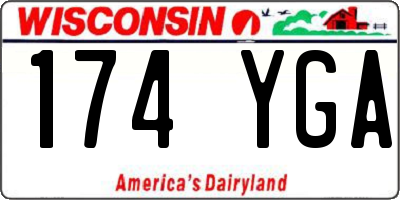 WI license plate 174YGA