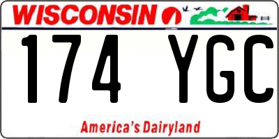 WI license plate 174YGC