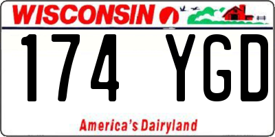 WI license plate 174YGD
