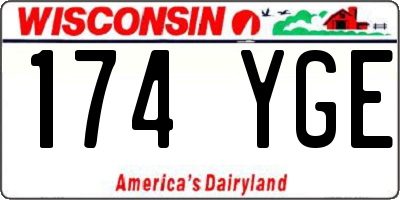 WI license plate 174YGE