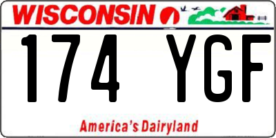 WI license plate 174YGF