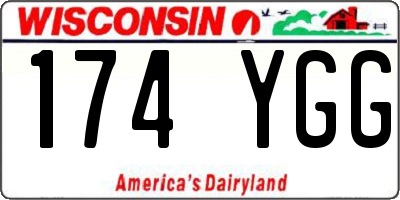 WI license plate 174YGG