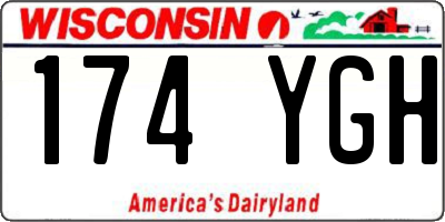 WI license plate 174YGH