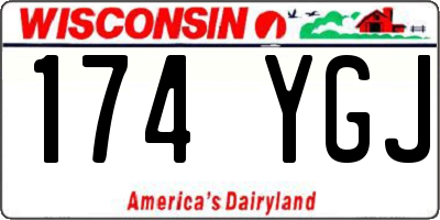 WI license plate 174YGJ