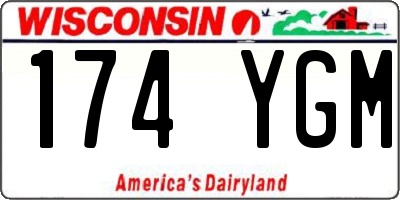WI license plate 174YGM