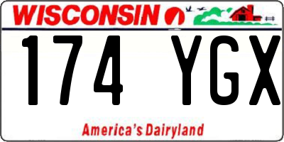 WI license plate 174YGX