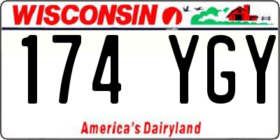 WI license plate 174YGY