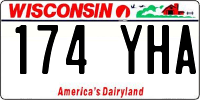 WI license plate 174YHA