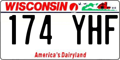 WI license plate 174YHF