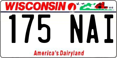 WI license plate 175NAI