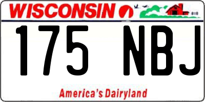 WI license plate 175NBJ